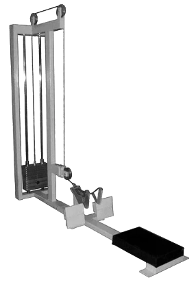 Seated cable row machine